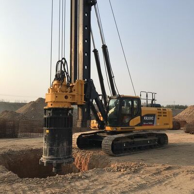 KR300C回転式積み立て機 320 kN.m トークで 54m 掘削深さと 2500mm 径